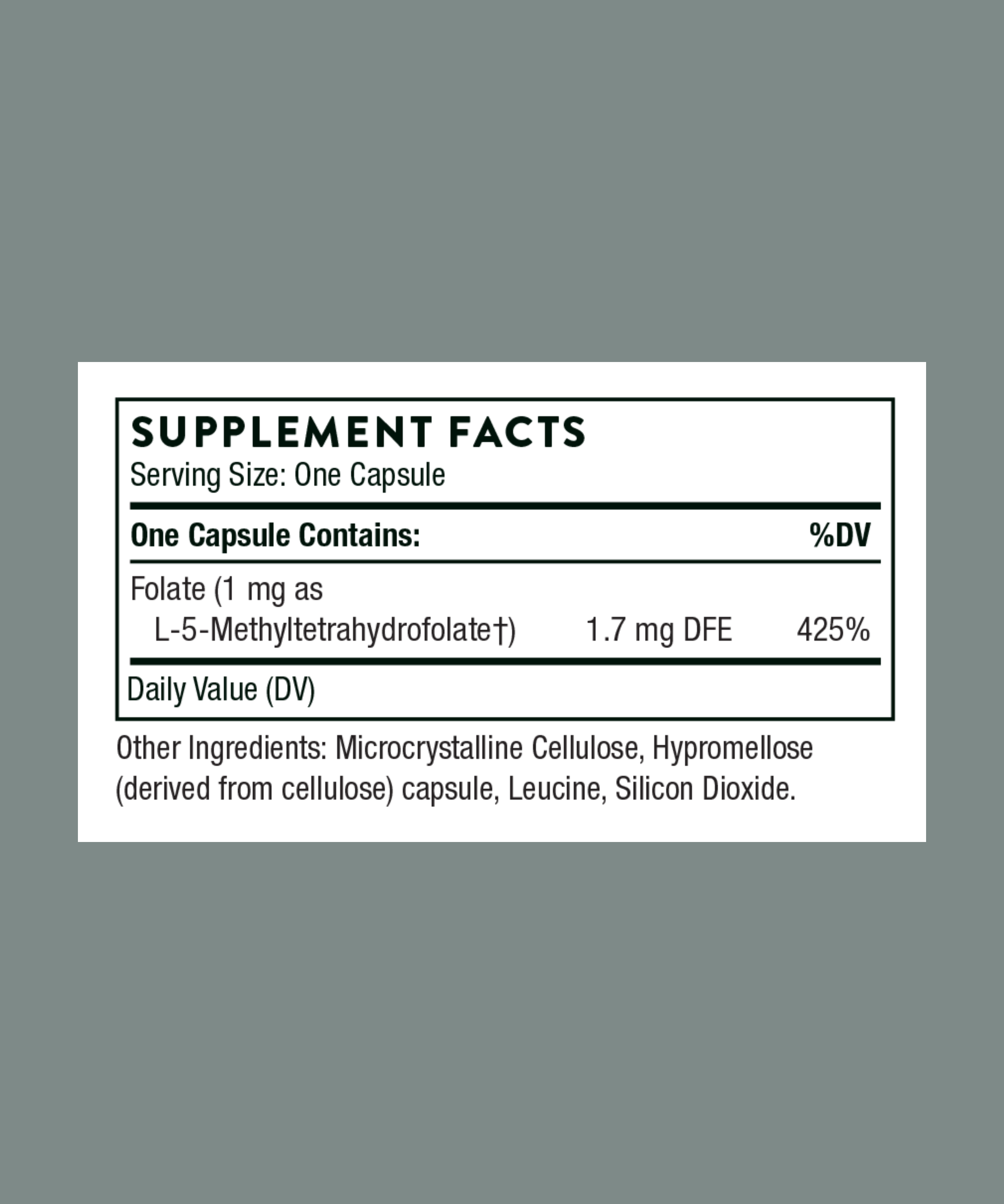 5-MTHF (ácido fólico activo) 1mg